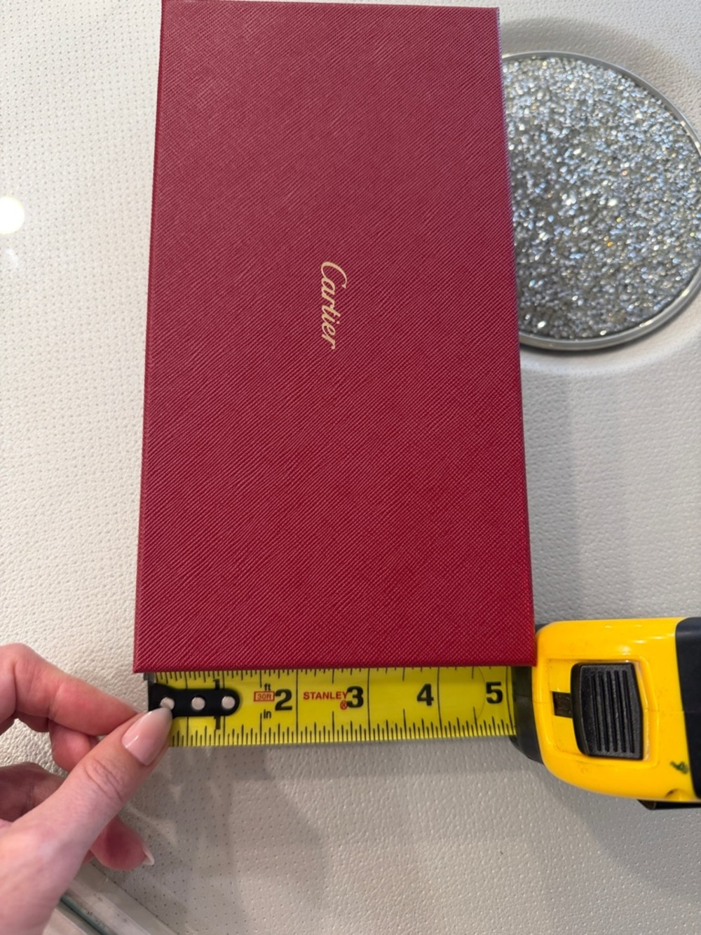 Cartier Burgundy Box with Gold Script - Picture 3 of 3